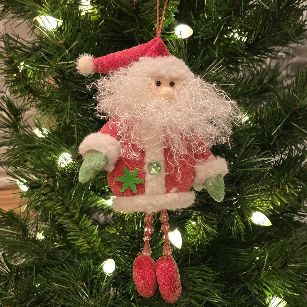 🎄ORNAMENT Santa Claus Red White Unique Vintage Boutique Christmas